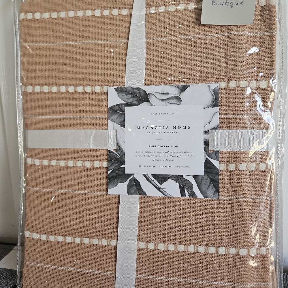 Magnolia Home Blush Natural Throw Blanket